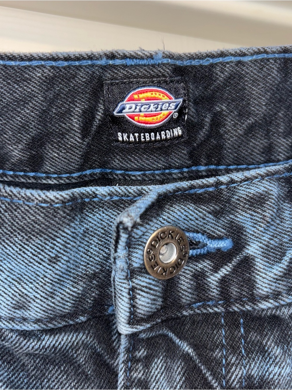 Dickies Black and Light Blue Washed Relaxed Jeans 30x32